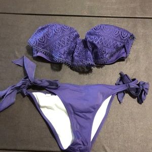 Victoria’s Secret Navy Blue Lace Bikini